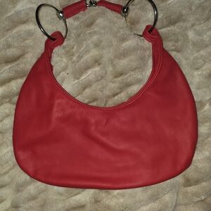 ❤️ Genuine Leather Red Hobo / Horsebit Shoulder Bag ❤️